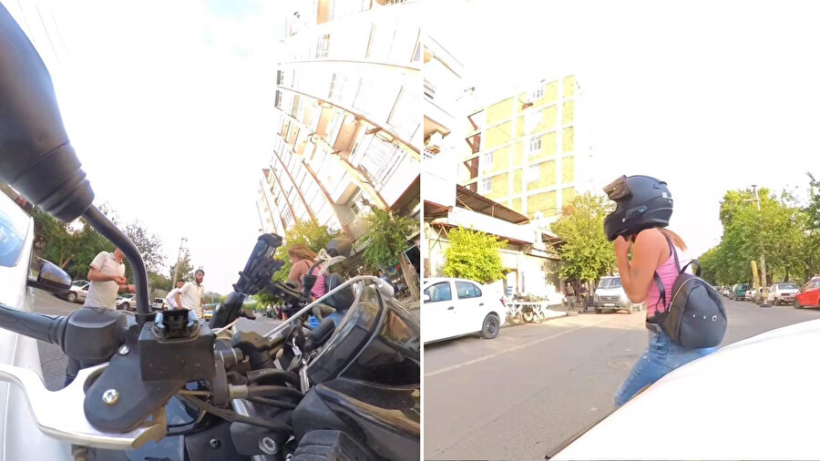 Diyarbakır'da motosiklet ile otomobil çarpıştı: Genç kadın kaputta savruldu