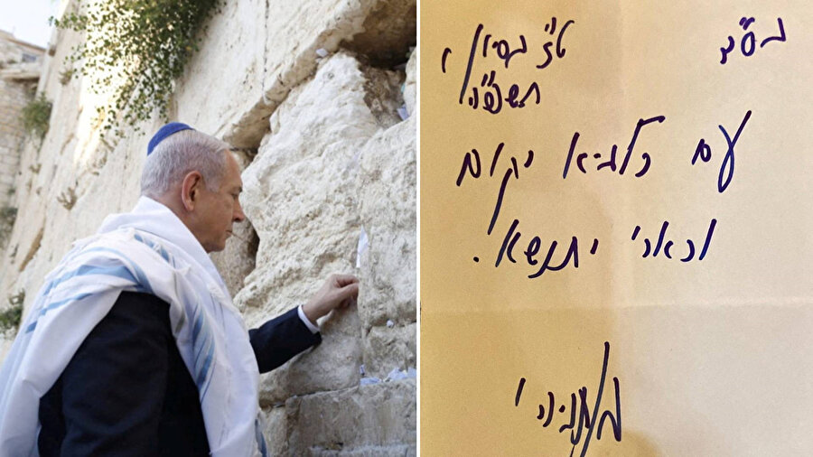 ​Netanyahu'nun İran'a operasyonundan önce Ağlama Duvarı'na sıkıştırdığı notta ne yazıyor?