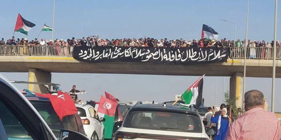 Gazze rotasıyla yola çıkan Mağrib Direniş Konvoyu, Libya'nın Zliten kentine geri döndü