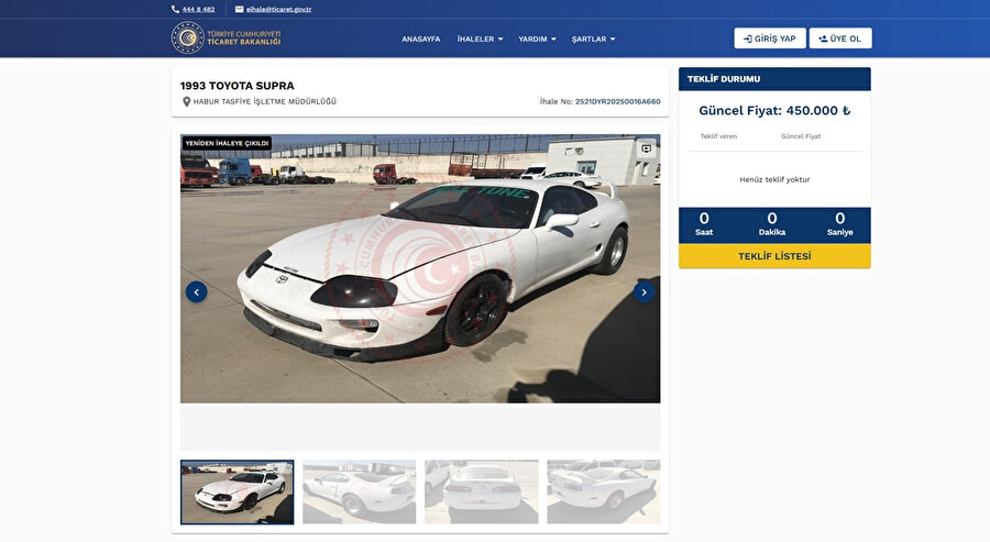 Toyota Supra ihale