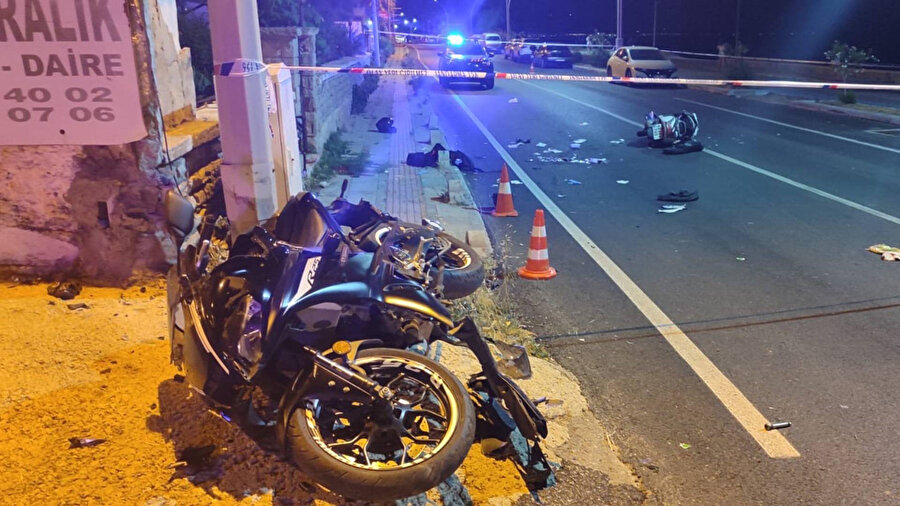 Bodrum’da çarpışan iki motosiklet sürücüsü yola savruldu: 2 ölü