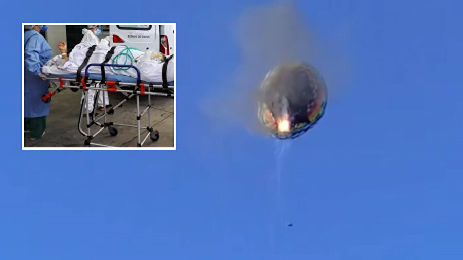 Brezilya’da sıcak hava balonu düştü.