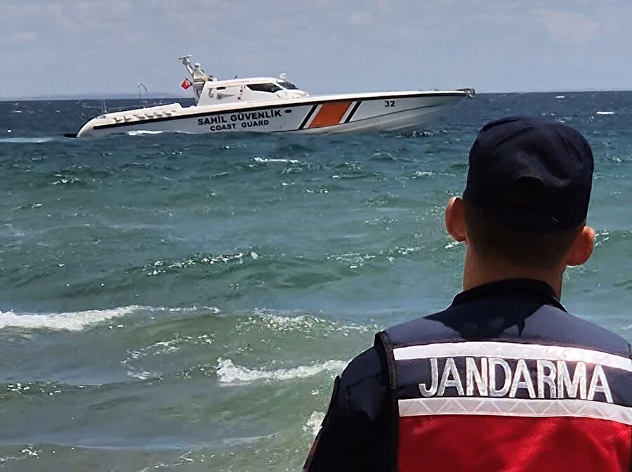Tekirdağ sahilde jandarma devriyesi