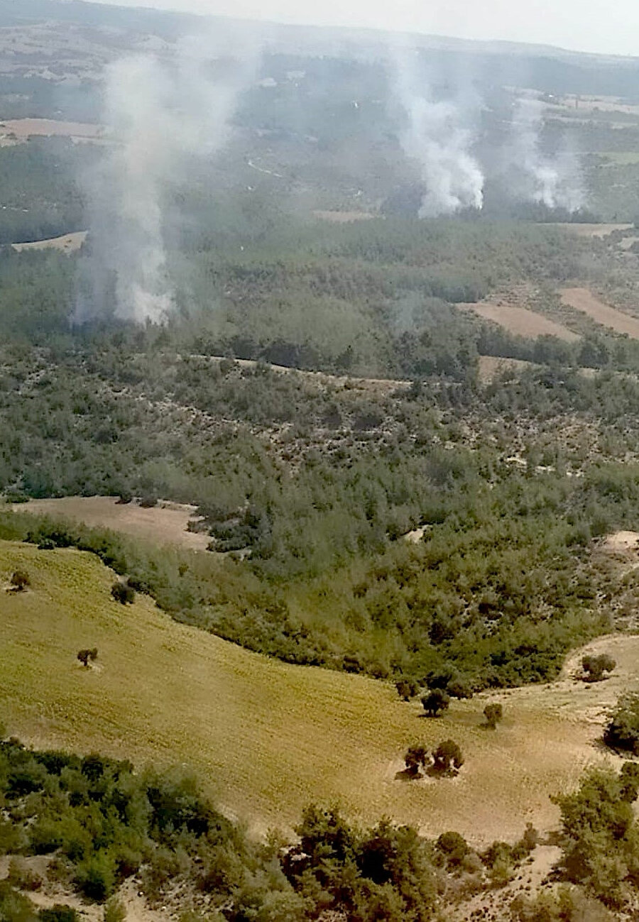 Adana'da yangına müdahale ediliyor