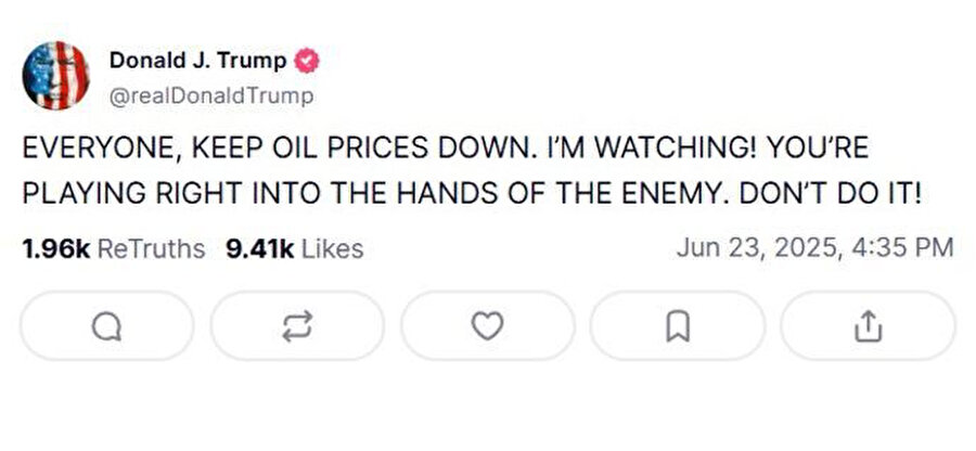 Trump'ın açıklaması