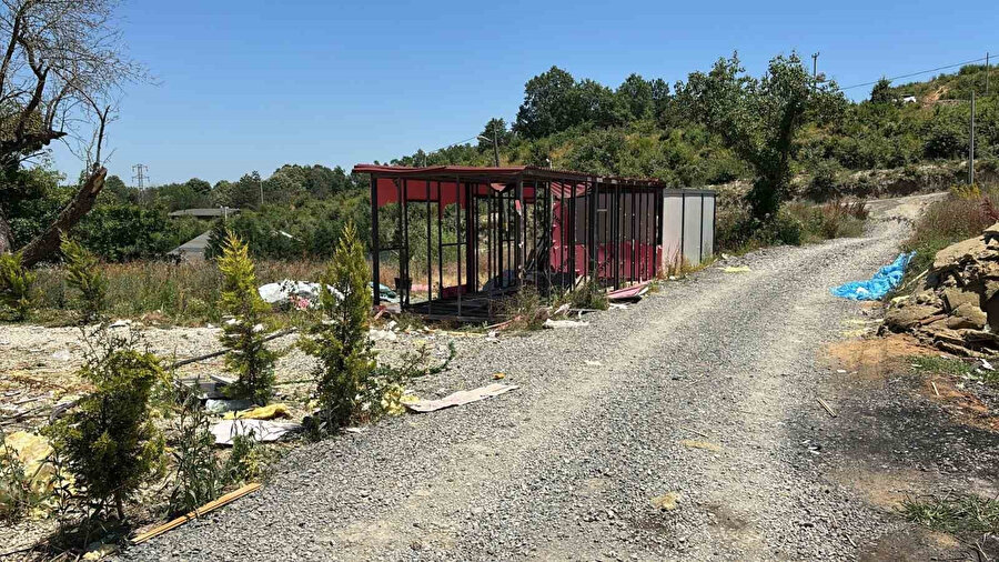 Sakarya'da kaldırılan bungalov