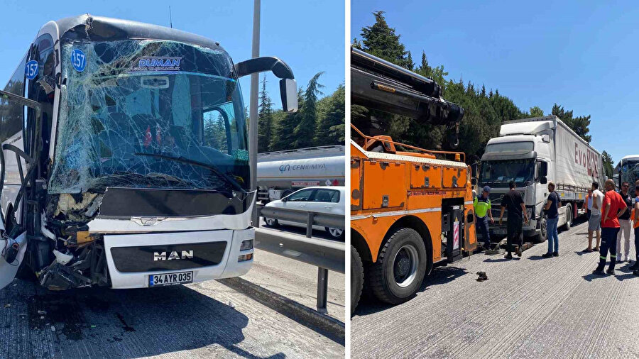 TEM otoyolunda zincirleme kaza