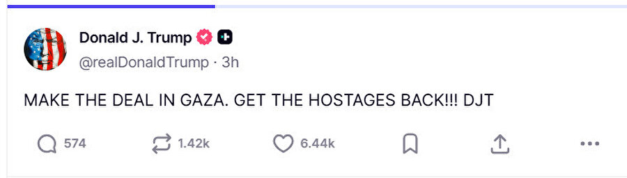 Trump'ın çağrısı