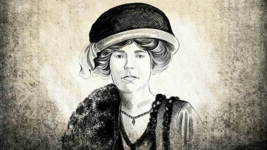 Ortadoğu topraklarını karış karış gezen, Arap diyarında 'Çölün kızı' ya da 'Hatun' olarak bilinen İngiliz kâşif, seyyah ve ajan Gertrude Bell.