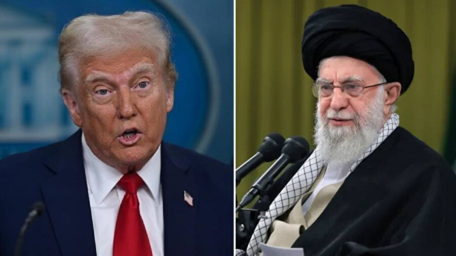ABD Başkanı Donald Trump(solda) İran Dini Lideri Hamaney(sağda)