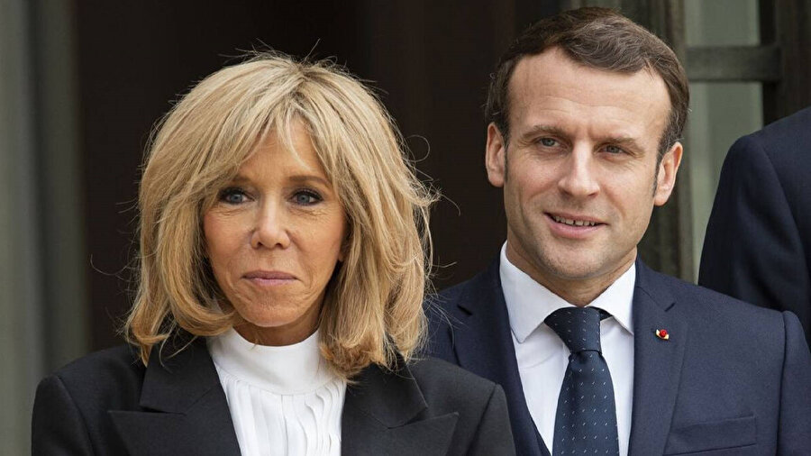 ​​Fransa Cumhurbaşkanı Emmanuel Macron ile eşi Brigitte Macron