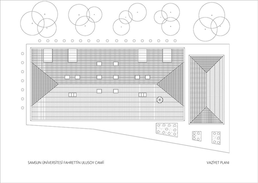 Samsun Üniversitesi Fahrettin Ulusoy Camii, Vaziyet Planı.