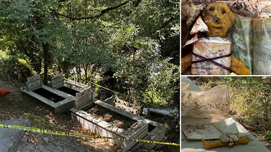 ​4 yıllık mezarda buldukları şaşkınlığa uğrattı: Bal mumundan yapılmış bebek ve muska