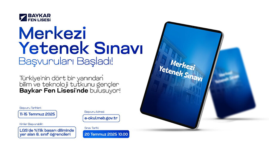 Baykar Fen Lisesi yeni eğitim öğretim yılı için öğrenci alımına başladı