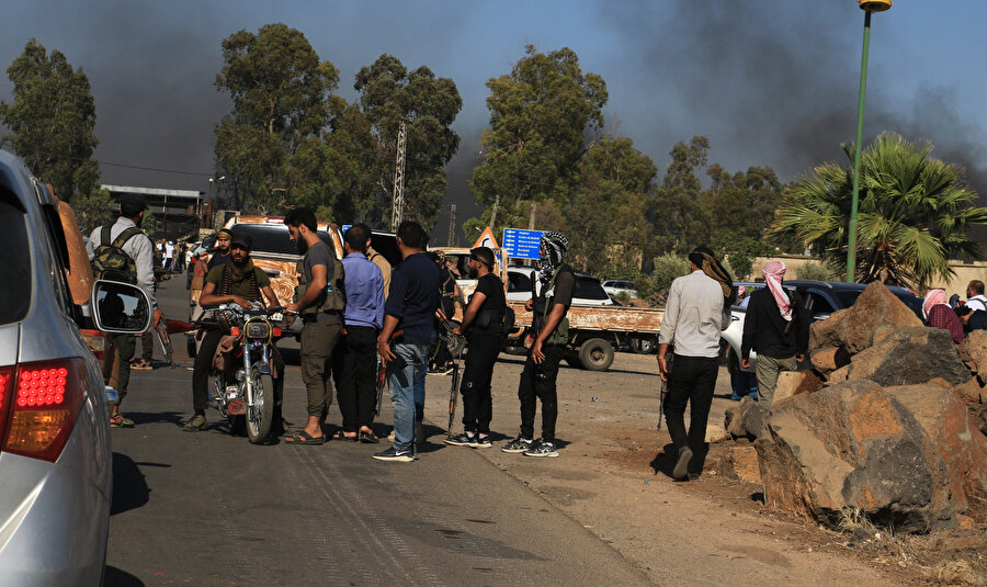 Suriye'nin güneyindeki Süveyda ilinde çatışmalar şiddetlendi: İşte bölgeden görüntüler