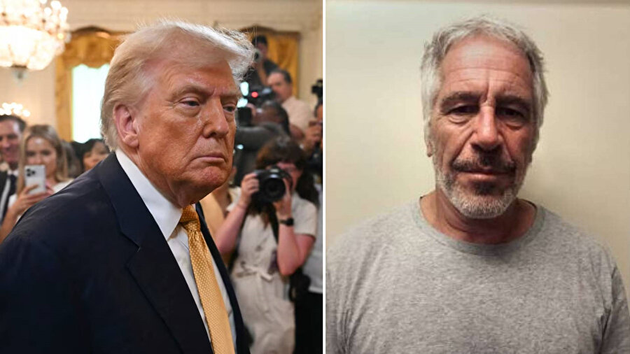 ​ABD Başkanı Donald Trump(solda) Jeffrey Epstein(sağda)