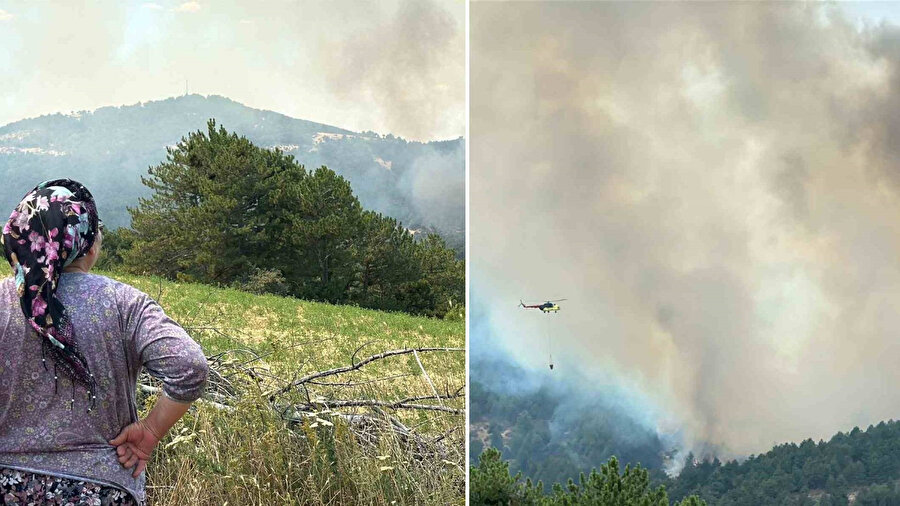 ​Uşak’ta ormanlık alanda yangın çıktı