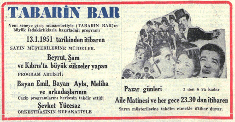 Tabarin Bar, 13.1.1951, Ulus.