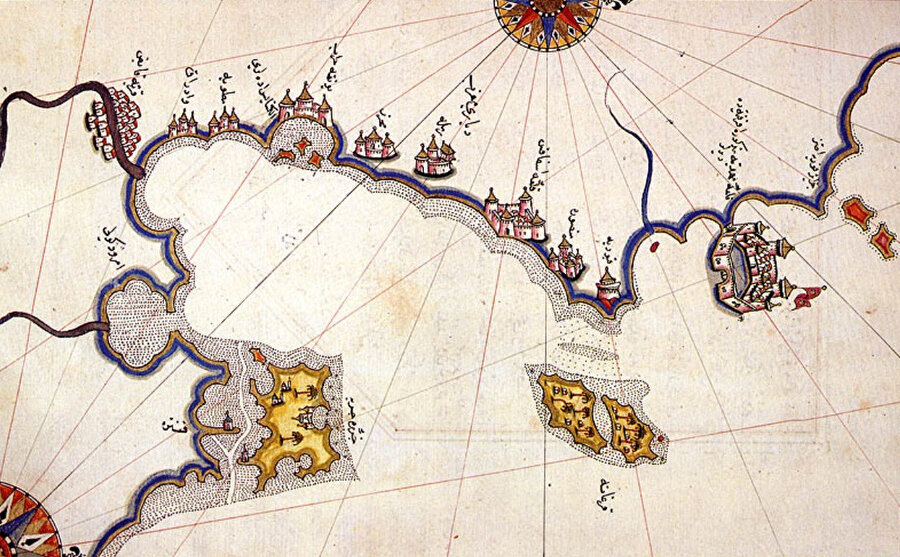 Pîrî Reis Kitâb-ı Bahriyye ismini taşıyan meşhur eserinde Cerbe’ye de bir bölüm ayırır. Pîrî Reis burada Cerbe Adası’nı cennete benzetir.