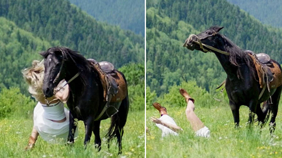 ​Ünlü şarkıcı klip çekimi sırasında hastanelik oldu: Attan düşen Pınar Yıldız'ın durumu nasıl?