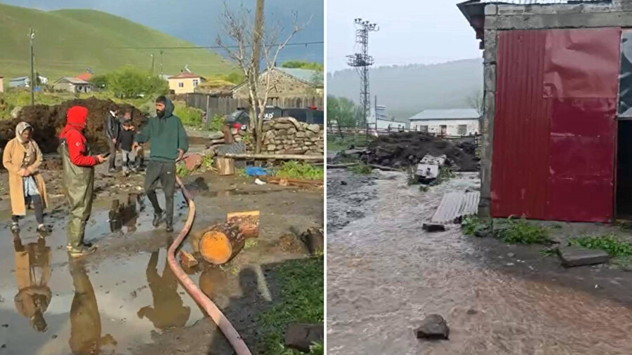 Sağanak Ardahan'da sele neden oldu