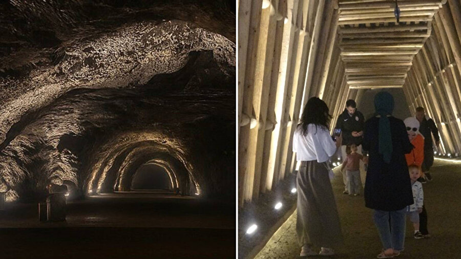 Vatandaşlar, serinlemek için yerin 150 metre altına iniyor.