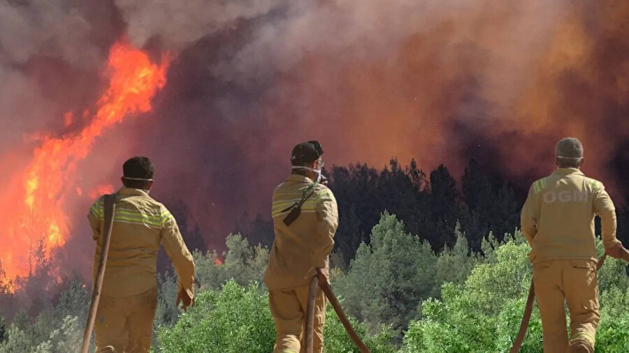 Yangında şehit olan ekibin son görüntüsü ortaya çıktı.