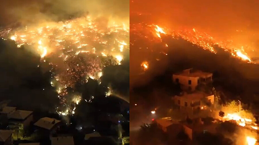 Bursa’da orman yangını Karahıdır Mahallesi’ne ulaştı: Taş ocaklarında patlamalar yaşanıyor