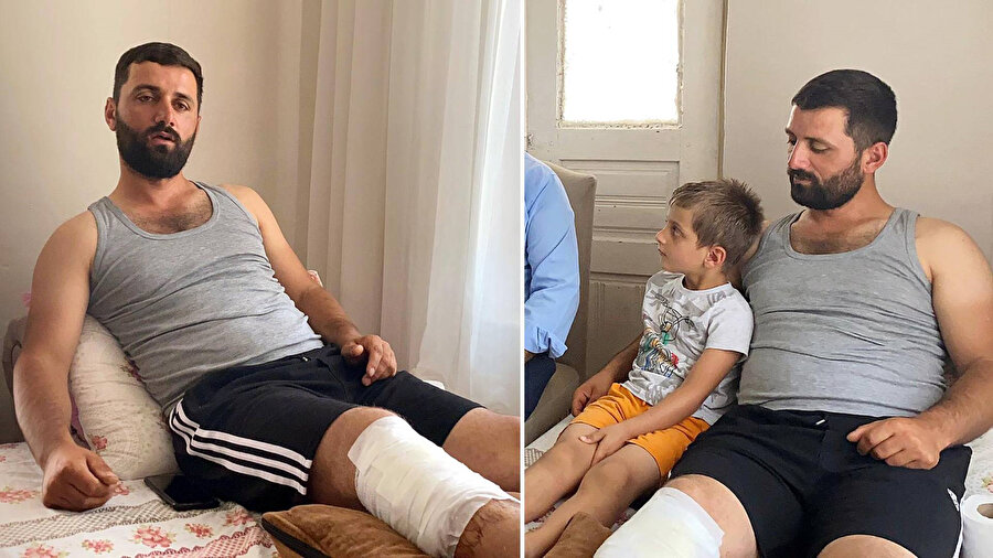 ​Arkadaşının kürekli müdahalesiyle kendisine saldıran ayıdan kurtuldu