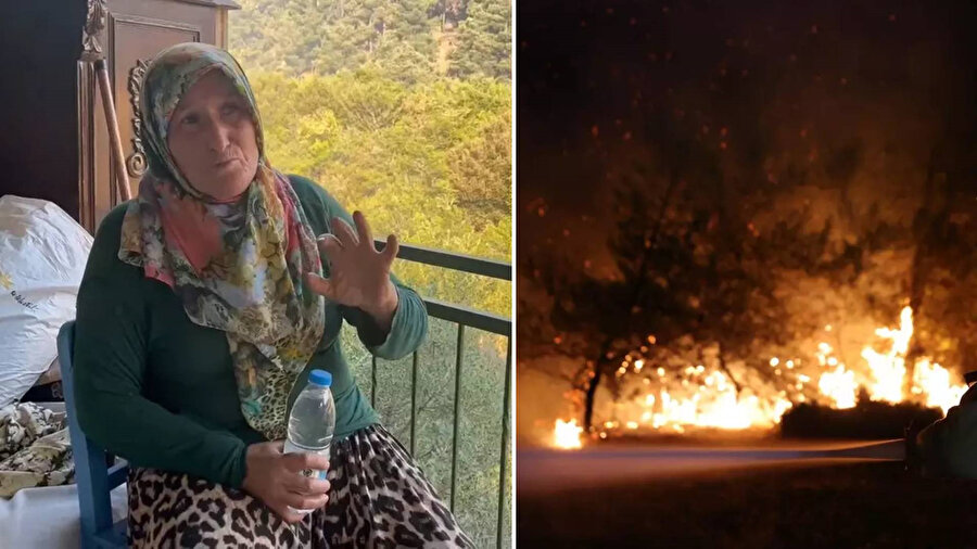 Orman yangınını söndürmeye çalışıyordu: Alevlerin arasında kaldı... 'Çocuklarım yanacak diye çok korktum'