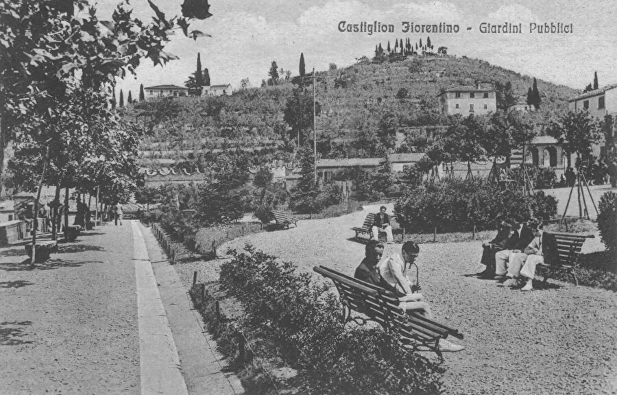Castiglion Fiorentino.kamusal bahçeleri.
