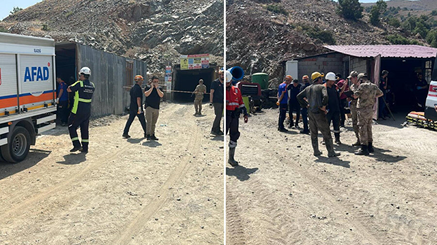 Elazığ'da maden ocağında göçük.