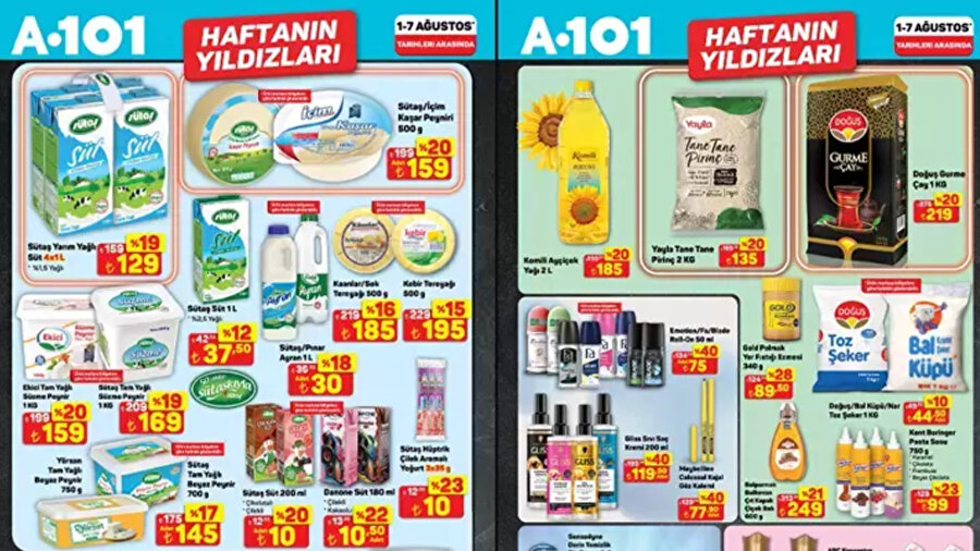 A101 1-7 Ağustos haftanın yıldızları aktüel kataloğu | İndirimli ürünler ve fiyatlar