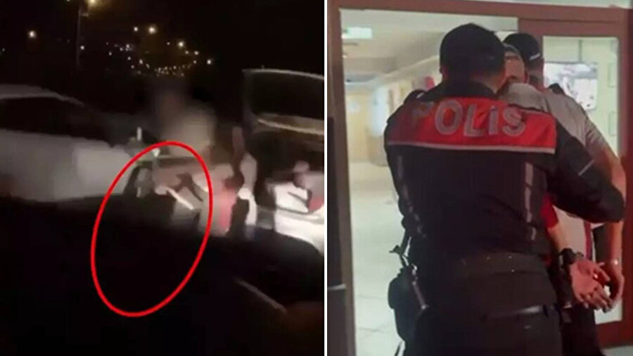 Ankara'da trafikte otomobile baltayla saldıran 2 şüpheli yakalandı.