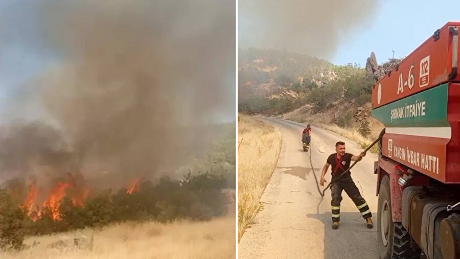 ​Şırnak’ta örtü yangını: Ekipler müdahale ediyor