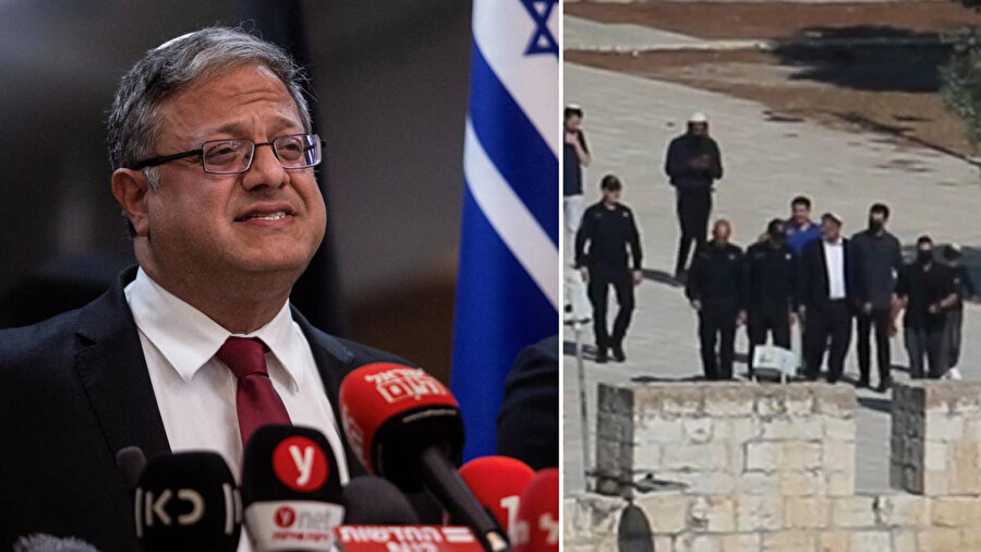 ​İsrail Güvenlik Bakanı Ben-Gvir, Mescid-i Aksa'ya baskın düzenledi.