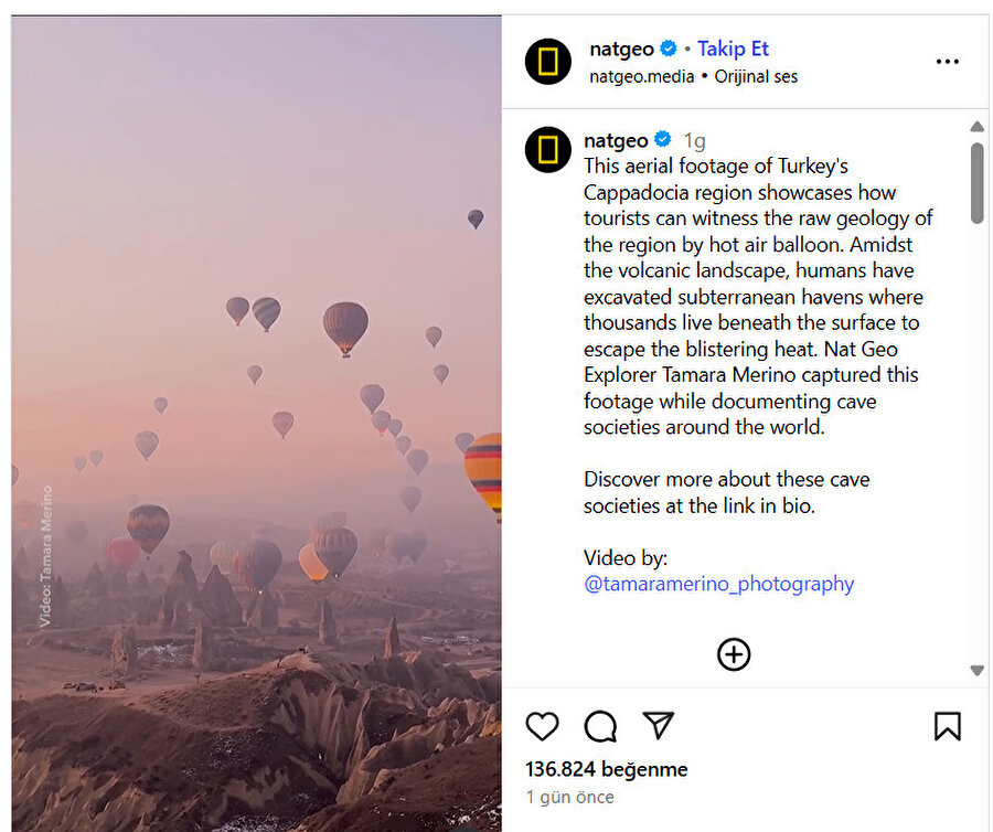 National Geographic'in paylaşımı