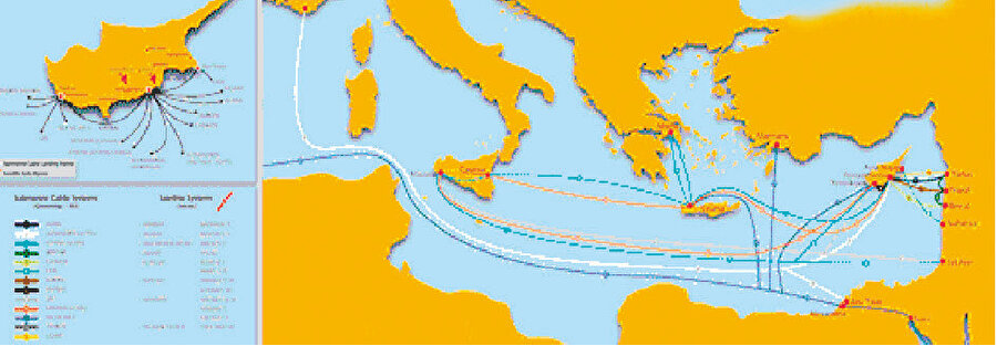 Yeraltı kablolarında Kıbrıs’ın konumu.