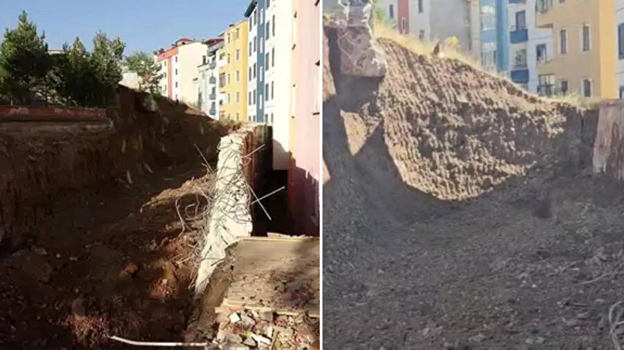 ​Erzurum'un İspir ilçesinde heyelan