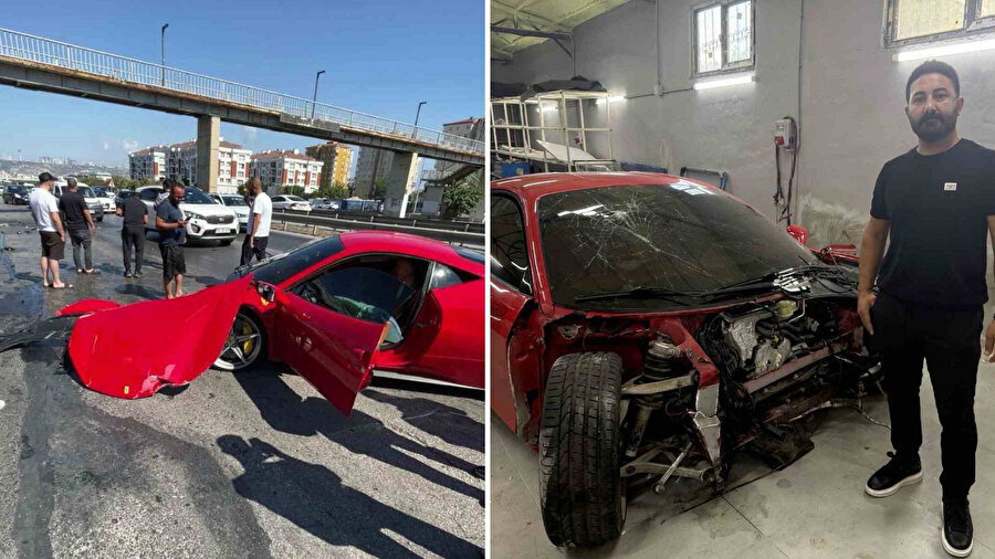 Kazada perte çıkan 17 milyonluk Ferrari'nin akıbeti belli oldu