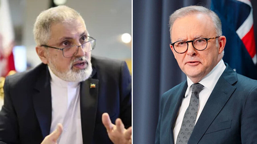 İran Büyükelçisi Ahmad Sadeghi ve ​Avustralya Başbakanı Anthony Albanese