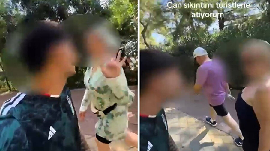 Marmaris'te turistleri kayda alıp alay etti