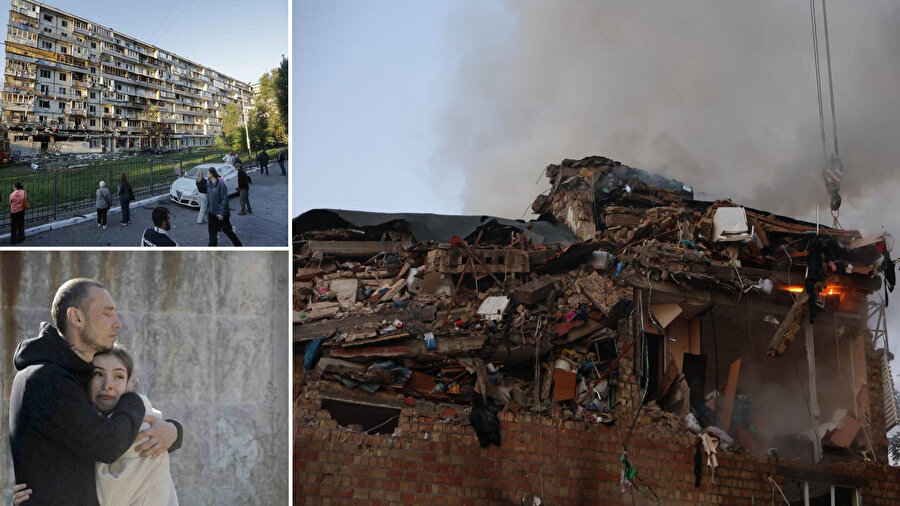 Kiev’de ölüm yağmuru: Rusya’nın 598 İHA ve füzelerle yaptığı saldırıda 15 ölü, AB binasına füze isabet etti