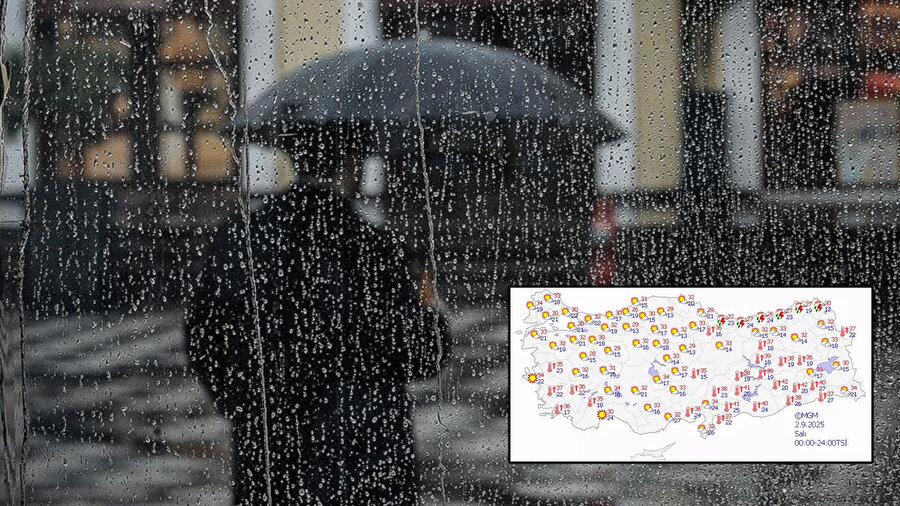 Bugün hava durumu nasıl olacak? Sağanak yağış nerelerde bekleniyor? İşte 2 Eylül 2025 Salı günü hava durumu raporu