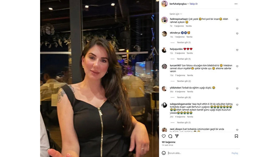 Berfu Hatipoğlu'nun Instagram paylaşımı