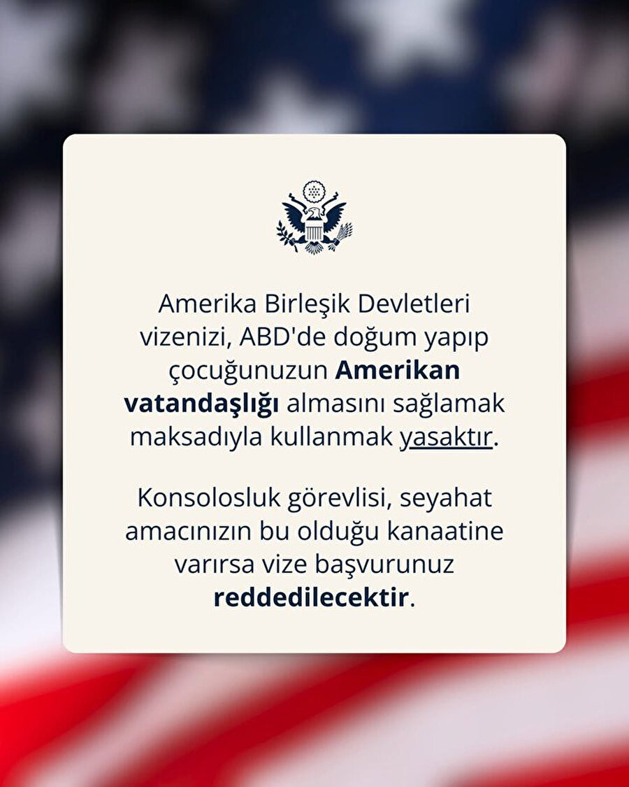 ABD Ankara Büyükelçiliği'nden yapılan açıklama