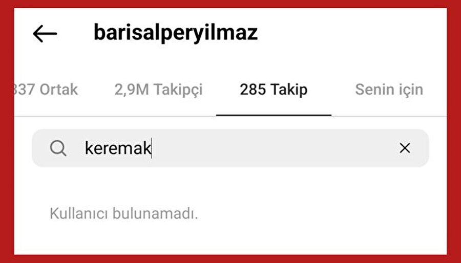 Barış Alper Yılmaz'ın takipçi listesi