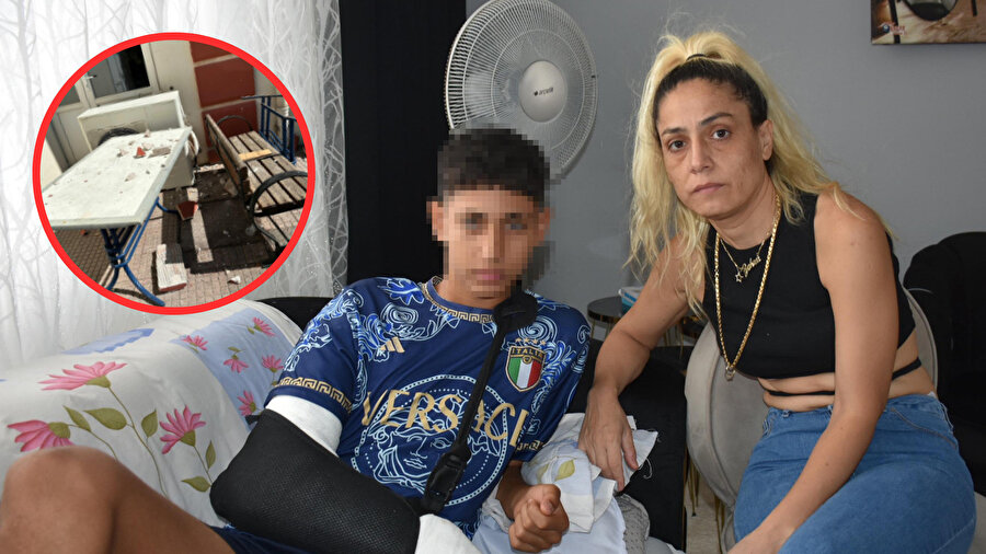 'Şaka' için camdan sarkıttılar: 8 metre yüksekten aşağı düştü! Şimdi kolunda vida takılı