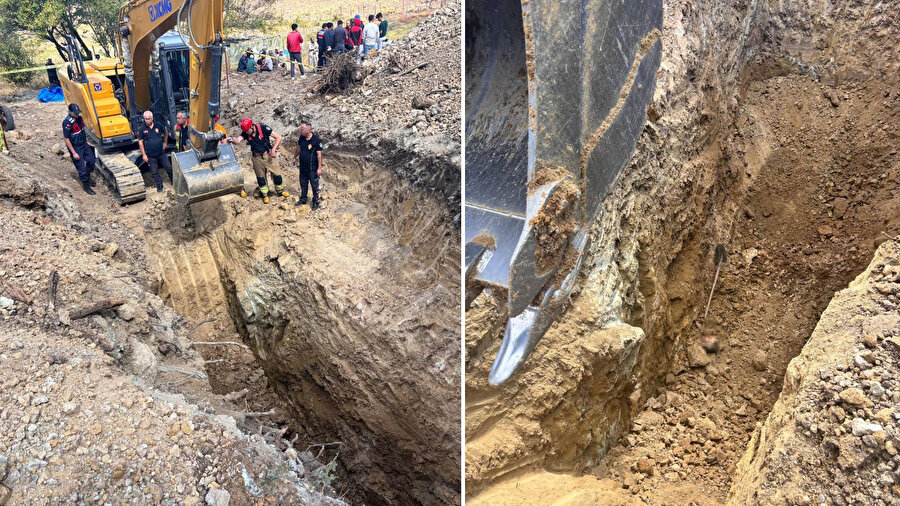 Manisa'da havuz kazısında göçük