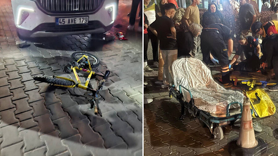 Otomobilin çarptığı 11 yaşındaki bisiklet sürücüsü ağır yaralandı.